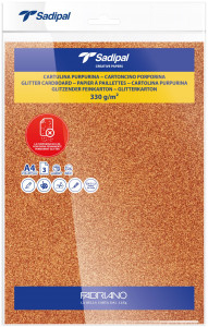 Papir glitter A4 330g pk3 Sadipal Fabriano S0020304 bronzani