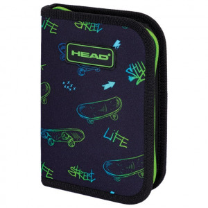 Pernica prazna 1zip 2preklopa AC1 Skate Lifestyle 24.Head crno-zelena