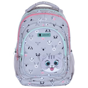 Ranac đački anatomski 3zipa Kitty The Cute Astrabag sivi
