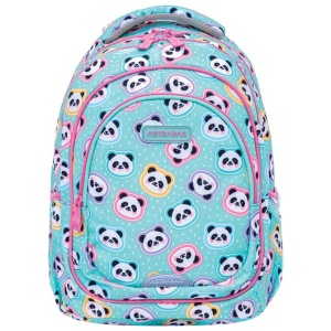 Ranac đački anatomski 3zipa Minty Pandas Astrabag tirkizni