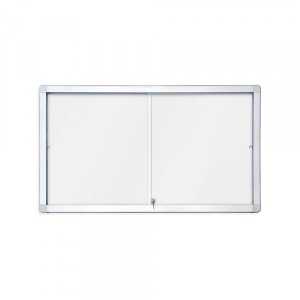Tabla oglasna Rocada 8xA4, bela magnetna, klizna vrata, 94 x 68