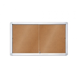 Tabla oglasna Rocada 8xA4, plutana, klizna vrata, 94 x 68