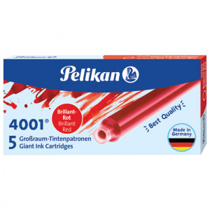 Tinta za nalivpero patrone duge pk5 4001 Pelikan 310623 crvena