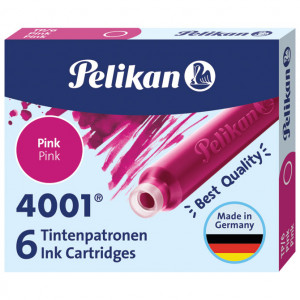 Tinta za nalivpero patrone kratke pk6 4001 Pelikan 321075 roze