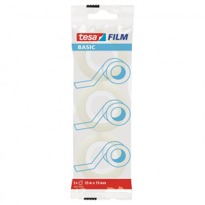 Traka lepljiva 15mm/33m Basic pk3 Tesa 58547 providna blister