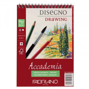 Blok accademia disegno drawing spirala 14,8x21cm 30L 200g Fabriano 44201421