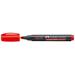 Faber Castell permanentni marker okrugli vrh CRVENI