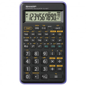 Kalkulator tehnički 10+2mesta 146 funkcija Sharp EL-501TB-VL crno ljubičasti blister