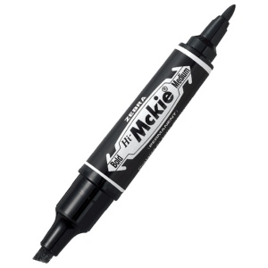 Marker permanentni 2-4mm obostrani kosi/okrugli vrh Hi-Mckie Zebra crni