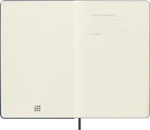 Moleskine Classic Large Notebook Saphire Blue Hard Cover Plain