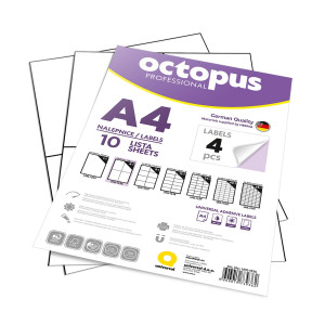 Nalepnice a4 octopus 105x148.5 10/1 4-1 unl-1536