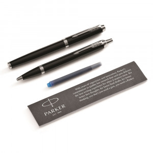 Parker poklon SET Royal IM Black CT – Hemijska olovka + Nalivpero