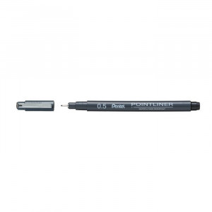 PENTEL fineliner POINTLINER crni 0,5