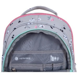 Ranac đački anatomski 3zipa Kitty The Cute Astrabag sivi