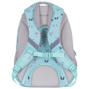 Ranac đački anatomski 3zipa Teddy Panda Astrabag tirkizni
