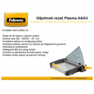 Rezač stoni za papir (giljotina) A4 Plasma Fellowes