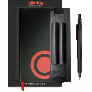 ROTRING 600 Patent olovka 0.5 Black Set Futrola i Notes