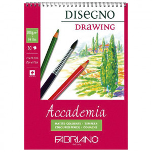 Blok accademia disegno drawing spirala 21x29,7cm 30L 200g Fabriano 44202129