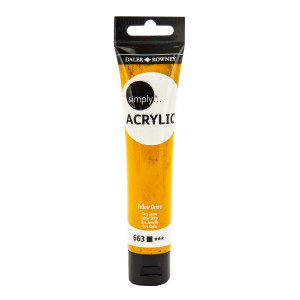 Boja akrilna 75ml Žuta ochre 126975663 simply