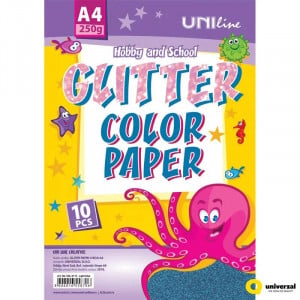 DEKORATIVNI KARTON GLITER LIGHT BLUE 250g A4 10/1