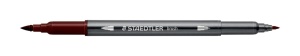 Dvostrani akvarel flomaster STAEDTLER 75 chocolate brown
