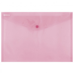 Fascikla koverta s dugmetom A4 pp Donau 8544001PL-04 providno crvena