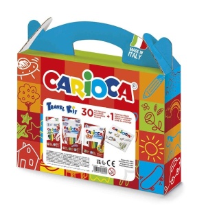 Flomasteri u setu Travel kit Carioca koferče