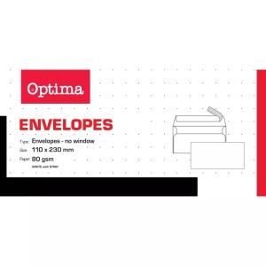 Koverta Optima 11*23 Bez Prozora 80gr