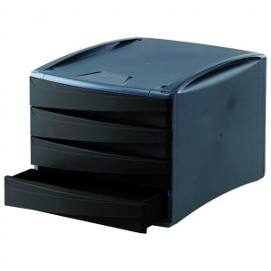 Kutija s 4 fioke Green2Desk Fellowes 0019401 crna