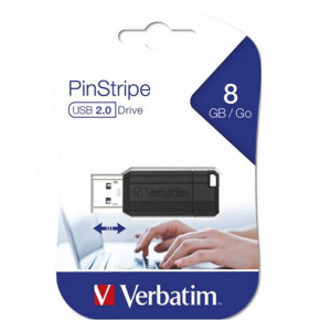 Memorija USB 8Gb PinStripe Verbatim 49062