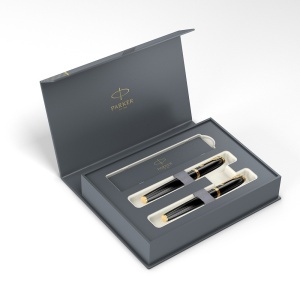 Parker poklon SET Royal IM Black GT – Nalivpero + Roler