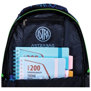 Ranac đački anatomski 3zipa AB330 Gaming Astrabag plavo-zeleni