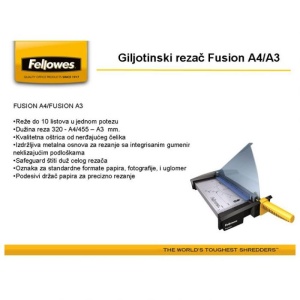 REZAČ STONI ZA PAPIR (GILJOTINA) A4 FUSION FELLOWES 5410801