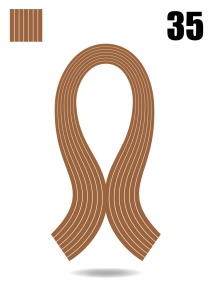 Trake za izradu quilling tehnike Braon