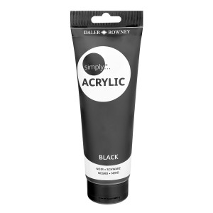 Boja akrilna 75ml crna 126975026 simply