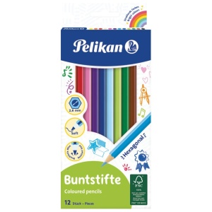 Boje drvene 12 boja Pelikan blister