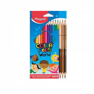 DRVENE BOJICE MAPED COLOR`PEPS M832071 12+3 BOJA KOŽE