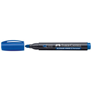 Faber Castell permanentni marker okrugli vrh PLAVI