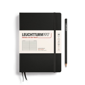Leuchtturm Medium sveska (A5) Tvrdi Povez 249 PG Linije Black
