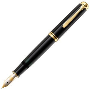 Nalivpero Souveran M1000 (M)+kožna bela futrola+poklon kutija G30 Pelikan crno