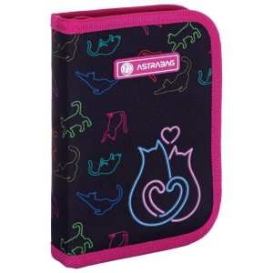 Pernica puna 1zip 1preklop AC11 Lo&Ve 24.Astrabag crno-roze