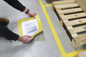 Samolepljivi zatvoreni podni ram A4 1/10, Tarifold - Djois Tarifold žuta