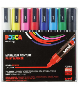 UNI set PC-5M Posca/1.8-2.5mm 1/8 KLASIK BOJE