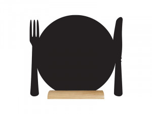 Crna tabla Securit Silhouette plate 24x25x6cm