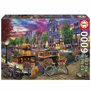 Educa Biking in Amsterdam Puzzle 6000 delova