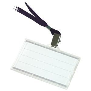 Nosač ID kartice za akreditaciju za traku 85x50mm/88x54mm+traka crna Donau