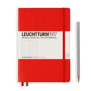 Notebook Medium (A5) Hardcover, Tačke, crveni