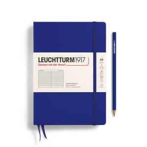 Notebook Medium (A5), Tvrdi Povez, 251 numbered pages, Plavi, Linije