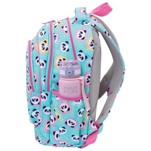 Ranac đački anatomski 3zipa Minty Pandas Astrabag tirkizni