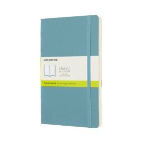 Rokovnik Moleskine Reef blue mek povez čist list LG